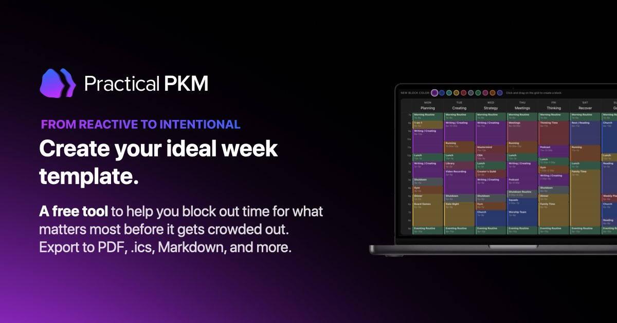 Plan Your Ideal Week — Free Tool by Mike Schmitz